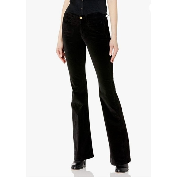 Anthropologie | MiH Jeans | Black Velvet Marrakesh Kick Flare Jeans | 26 - Picture 1 of 14